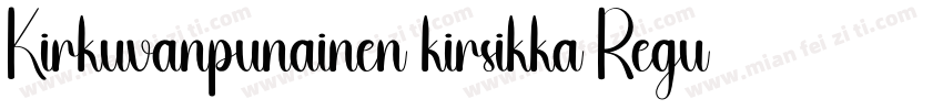 Kirkuvanpunainen kirsikka Regular字体转换